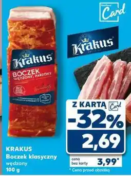 Kaufland KRAKUS Boczek klasyczny wędzony oferta