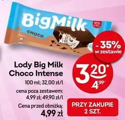 Żabka Lody Big Milk Choco Intense oferta