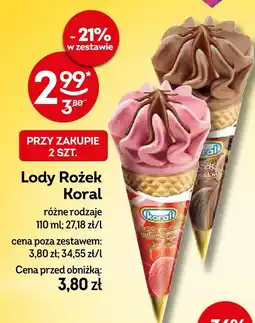 Żabka Lody Rożek Koral różne rodzaje oferta