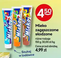 Żabka Mleko zagęszczone słodzone różne rodzaje Mlekovita oferta