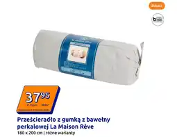 Action Prześcieradło z gumką z bawełny perkalowej La Maison Rêve oferta