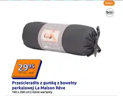 Action Prześcieradło z gumką z bawełny perkalowej La Maison Rêve oferta