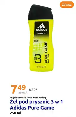 Action Żel pod prysznic 3 w 1 Adidas Pure Game oferta