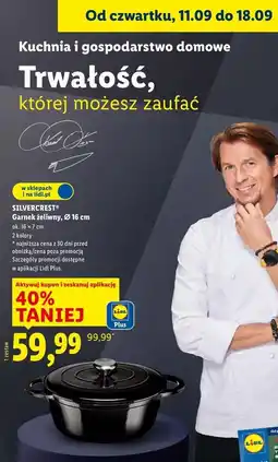 Lidl Garnek żeliwny 16 cm Silvercrest oferta