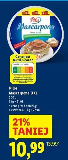 Lidl Serek mascaropne Pilos oferta