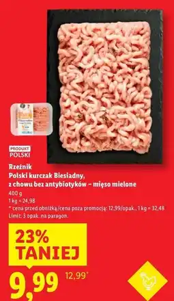 Lidl Mięso mielone z kurczaka Rzeźnik Codzienna Dostawa oferta