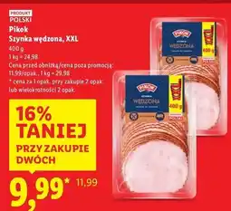 Lidl Szynka wędzona Pikok oferta