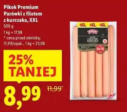 Lidl Parówki z filetem kurczaka premium Pikok oferta