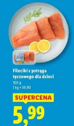 Lidl Fileciki z pstrąga tęczowego dla dzieci oferta