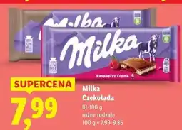 Lidl Czekolada raspberry creme Milka oferta