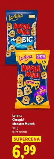 Lidl Chrupki serowe Lorenz Monster Munch oferta