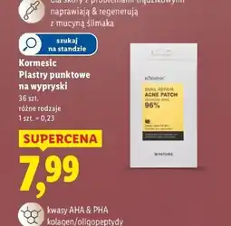 Lidl Plastry punktowe do twarzy na wypryski Kormesic oferta