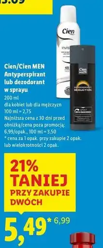 Lidl Dezodorant seduction Cien Men oferta