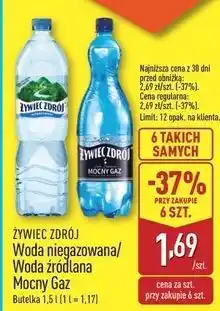 ALDI Woda mocny gaz Żywiec Zdrój oferta