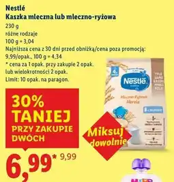 Lidl Kaszka mleczno-ryżowa morela Nestle oferta