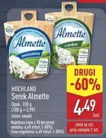 ALDI Serek śmietankowy Hochland Almette oferta