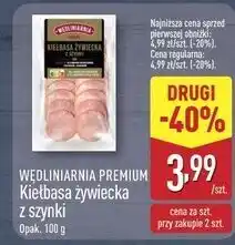 ALDI Kiełbasa żywiecka z szynki Wędliniarnia Premium oferta