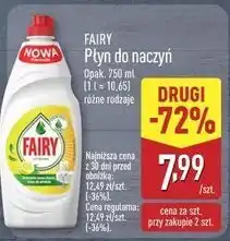 ALDI Płyn do mycia naczyń lemon Fairy oferta