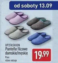 ALDI Pantofle z filcu męskie 37-44 Up2Fashion oferta