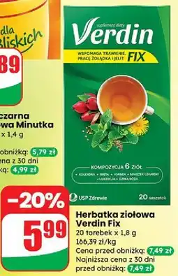 Dino Herbata kompozycja 6 ziół Verdin Fix oferta