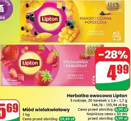 Dino Herbata truskawka rabarbar Lipton oferta