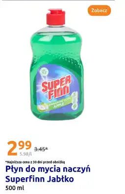Action Płyn do mycia naczyń Superfinn Jabłko oferta