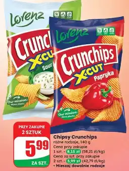 Dino Chipsy sour cream Crunchips X-Cut oferta