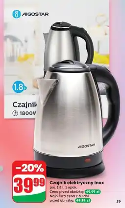 Dino Czajnik 1800w inox Aigostar oferta
