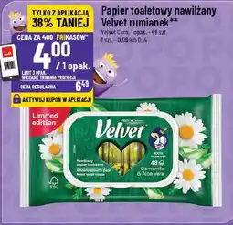 Polomarket Papier toaletowy nawilżany Velvet rumianek Velvet Care oferta