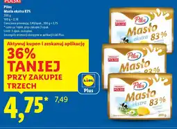 Lidl Masło ekstra 83% Pilos oferta