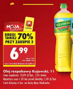 Biedronka Olej rzepakowy Kujawski oferta