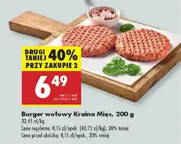 Biedronka Burger wołowy Kraina Mięs oferta