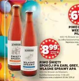 Stokrotka Market PIWO ŚWIĘTY SPOKÓJ IPA EARL GREY, WŁASNE SPRAWY - APA oferta
