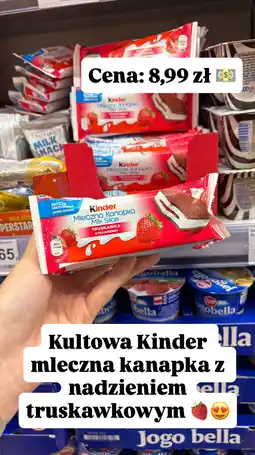 Dino Baton Kinder mleczna kanapka truskawkowa oferta