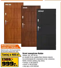 OBI Drzwi zewnętrzne Orzech oferta