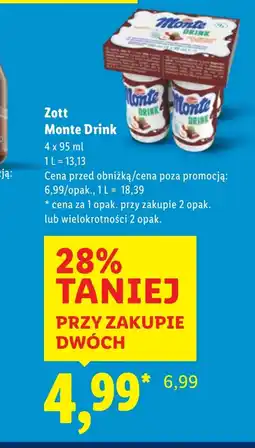Lidl Napój Zott oferta
