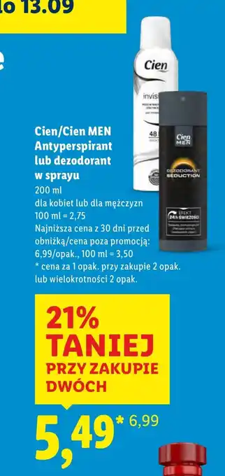 Lidl Antyperspirant Cien oferta