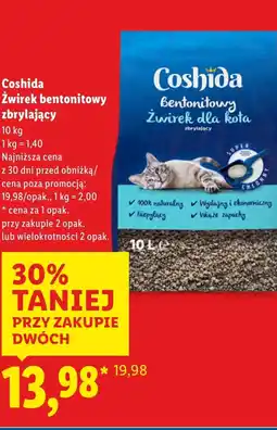 Lidl Żwirek bentonitowy Coshida oferta