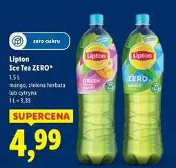 Lidl Lipton Ice Tea Green Zero 1.5L oferta