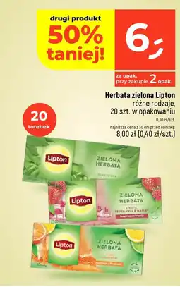Dealz Herbata zielona Lipton różne rodzaje oferta