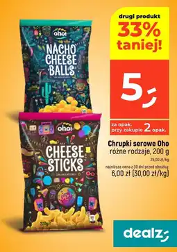 Dealz Chrupki serowe Oho różne rodzaje oferta