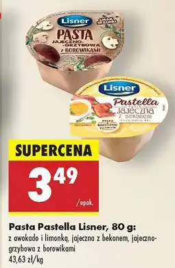 Biedronka Pasta Pastella Lisner z awokado i limonką, jajeczna z bekonem, jajeczno-grzybowa z borowikami oferta