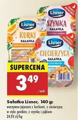 Biedronka Sałatka Lisner warzywno-jajeczna z kurkami, z ciecierzycą oferta