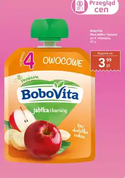 Biedronka Mus jabłka i banany po 4. miesiącu BoboVita oferta