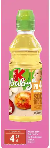 Biedronka Sok Kubuś Baby jabłko po 4 miesiącu oferta