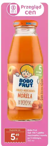 Biedronka Sok Bobo Frut jabłko marchewka i morela po 5 miesiącu oferta