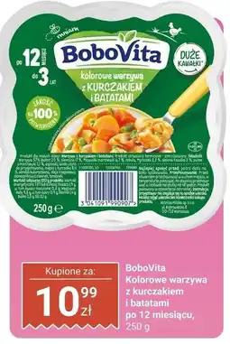 Biedronka Danie gotowe kolorowe warzywa z kurczakiem i batatami po 12 miesiącu BoboVita oferta