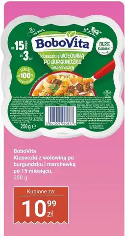 Biedronka Danie gotowe kluseczki z wołowiną po burgundzku i marchewką po 15 miesiącu BoboVita oferta