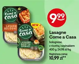 Żabka Lasagne Come a Casa bolognese/z ricottą i szpinakiem oferta