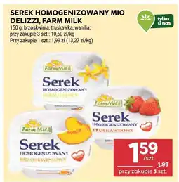 Stokrotka Serek homogenizowany MIO Delizzi Farm Milk brzoskwinia/truskawka/wanilia oferta